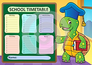 Weekly school timetable template 1