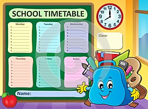 Weekly school timetable template 5