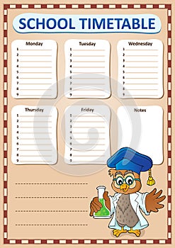Weekly school timetable template 8