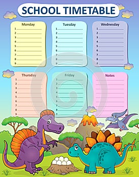 Weekly school timetable thematics 2