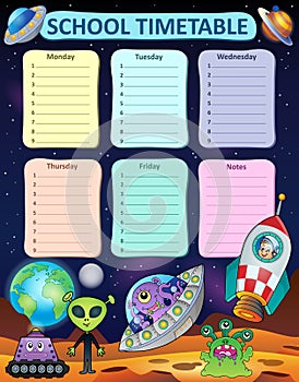 Weekly school timetable thematics 8 photo