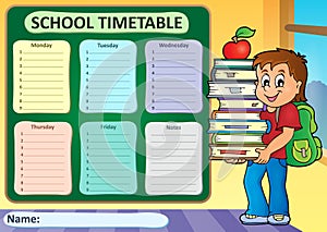 Weekly school timetable theme 3