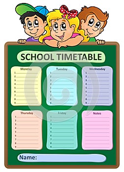 Weekly school timetable theme 5