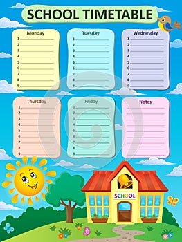 Weekly school timetable theme 2 photo