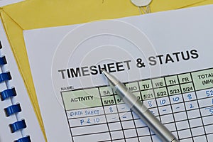 Weekly timesheet