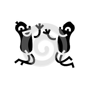 weenie meat character glyph icon vector illustration