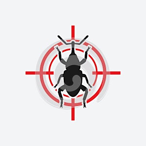 Weevil icon red target