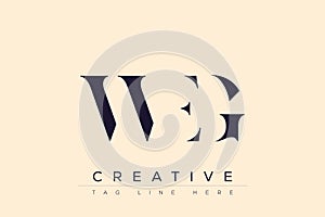 WEG abstract letter logo design