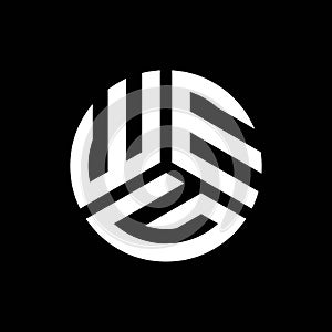 WEG letter logo design on black background. WEG creative initials letter logo concept. WEG letter design