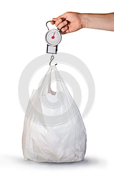 Weigh scales and bag