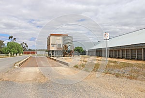 Weighbridge at a grain storage facility