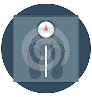 weighing machine, weight scale, Isolated Vector icon that can be easily modified or edit