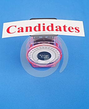 Weighing up the candidates