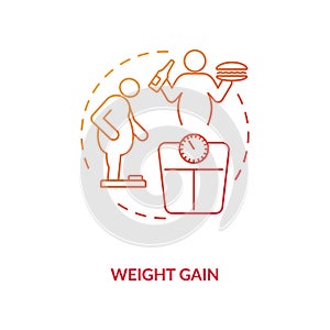 Weight gain concept icon