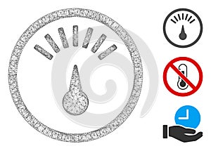 Weight Gauge Polygonal Web Vector Mesh Illustration