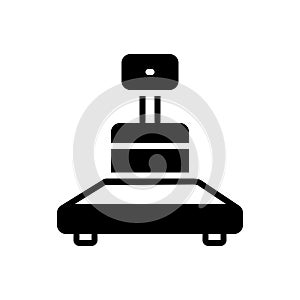 Black solid icon for Weight, heft and meterage