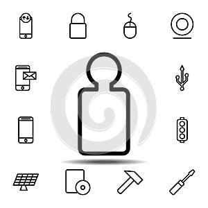 weight icon. Simple thin line, outline vector element of minimalistic, web icons set for UI and UX, website or mobile application
