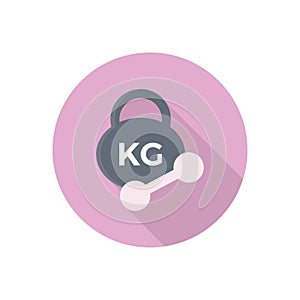 Weight vector flat colour icon