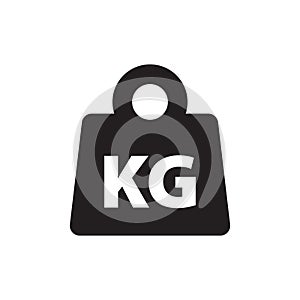 Weight kilogram icon vector isolated photo