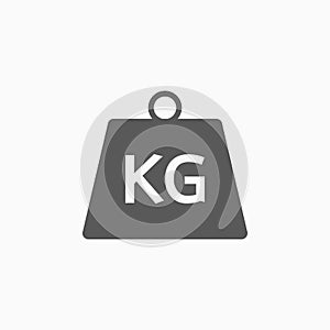 Weight kilogram icon, weight, kilogram, bodyweight
