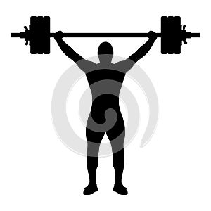 Weight lifter silhouette