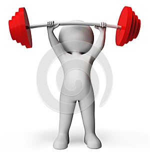 Weight Lifting Means Physical Activity And Confident 3d Rendering