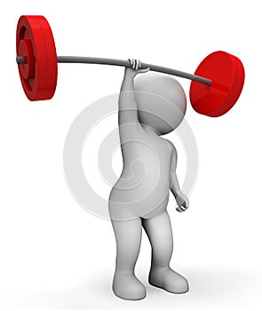 Weight Lifting Means Workout Equipment And Barbell 3d Rendering