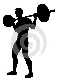 Weight Lifting Man Weightlifting Silhouette