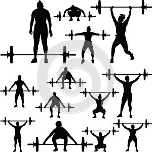 Weight lifting silhouette