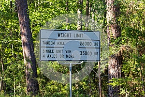 Weight limit sign