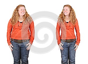 Before and after weight loss
