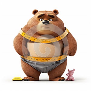 Weight loss concept - bear