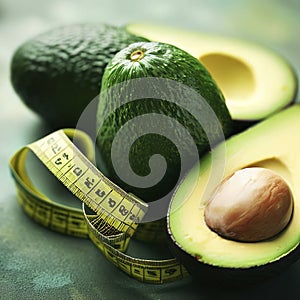 weight loss concept.Natureâ€™s Green Gems A Captivating Snapshot of Avacados