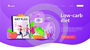 Weight loss diet landing page template.