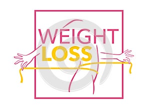 Weight loss - dieting program poster or flyer