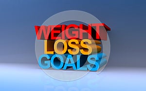weight loss goals on blue