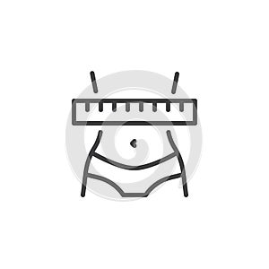 Weight loss line icon