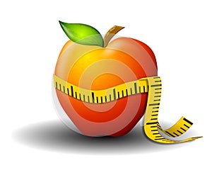 Weight Loss Measuring Tape Apple