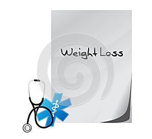 weight loss paper sign message