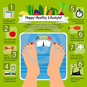 Weight loss scale concept