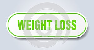 weight loss sign. rounded isolated button. white sticker