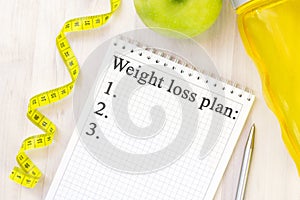 weight loss and sports concept