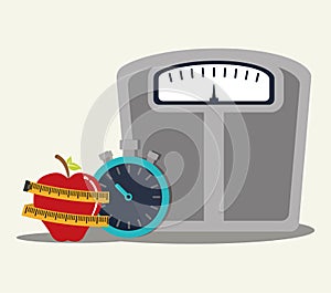 Weight scale chronometer fruit lose