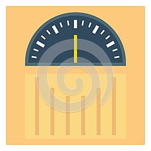 Weight Scale Isolated Vector Illustration Icon editable