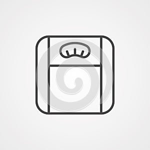 Weight scale vector icon sign symbol