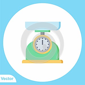 Weight scale vector icon sign symbol