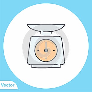 Weight scale vector icon sign symbol