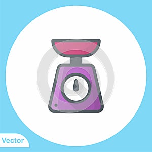 Weight scale vector icon sign symbol