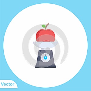 Weight scale vector icon sign symbol