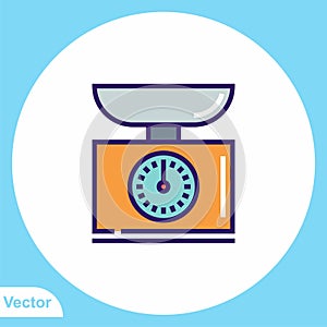 Weight scale vector icon sign symbol